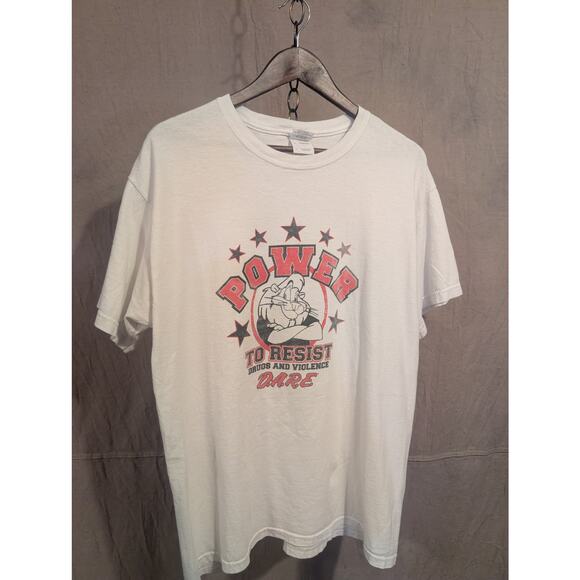 D.A.R.E. "POWER TO RESIST" Large VTG Heavy Cotton Tag - Picture 4 of 5